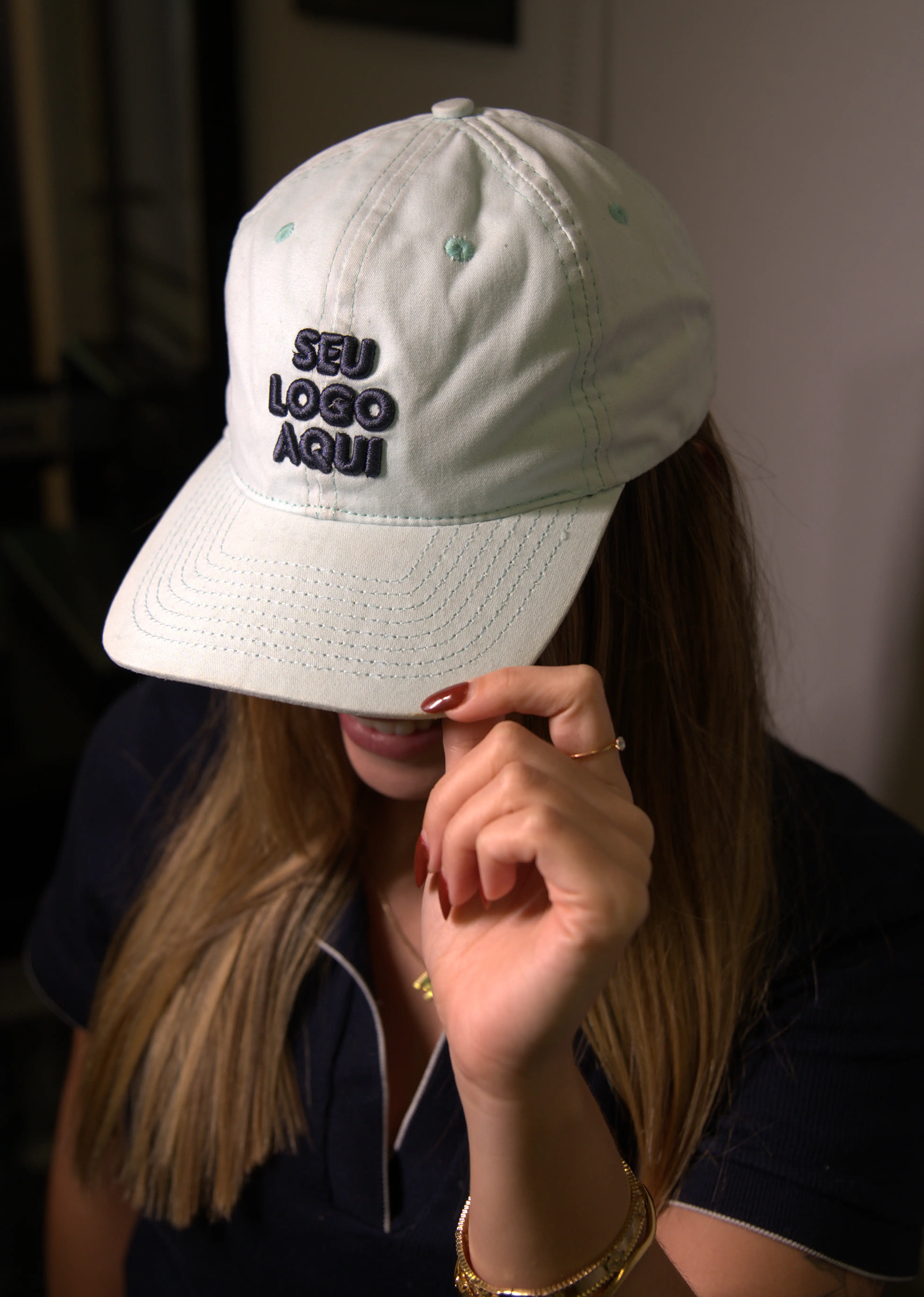 Bonés personalizados Personalizze com bordado aplicado